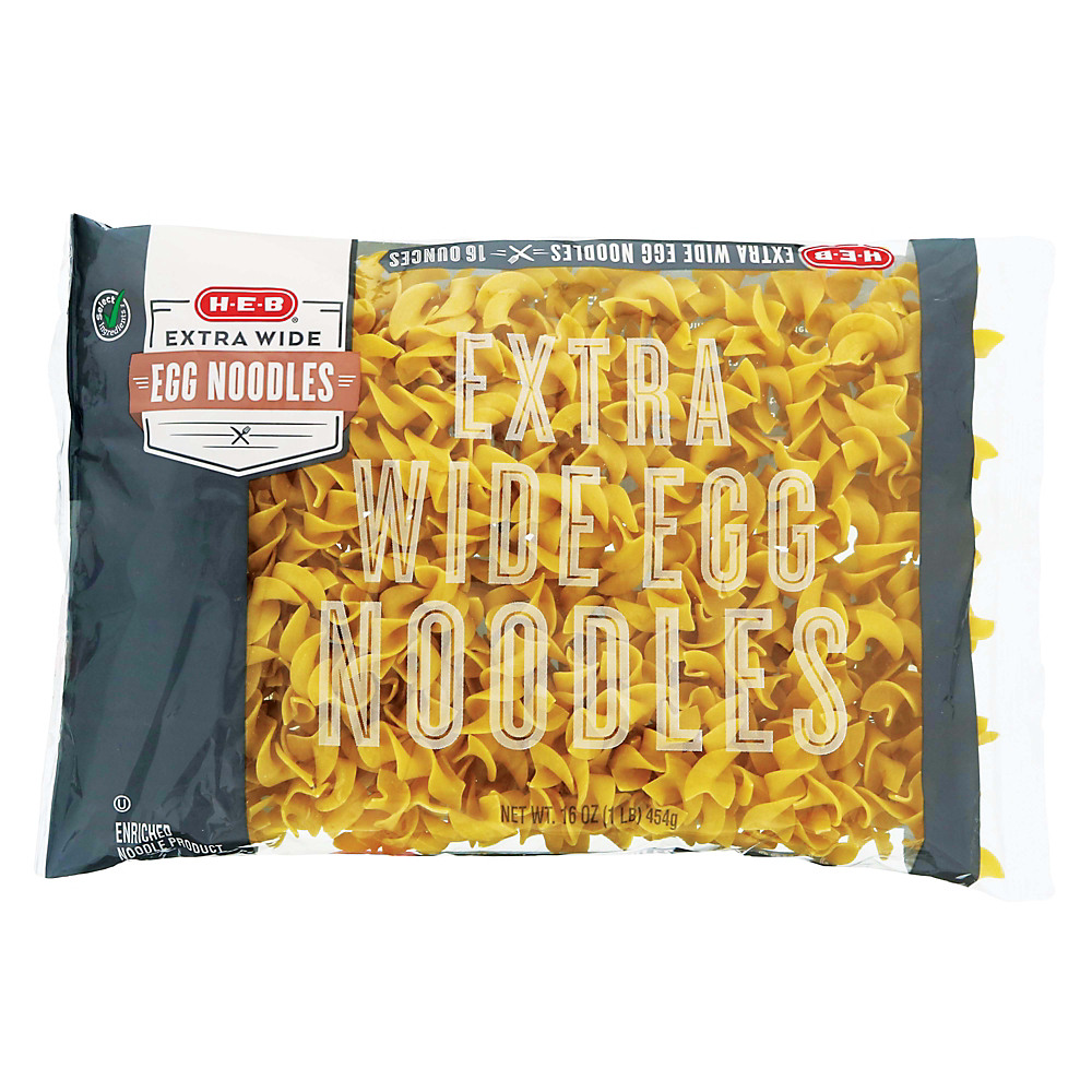 Calories in H-E-B Select Ingredients Extra Wide Egg Noodles, 16 oz