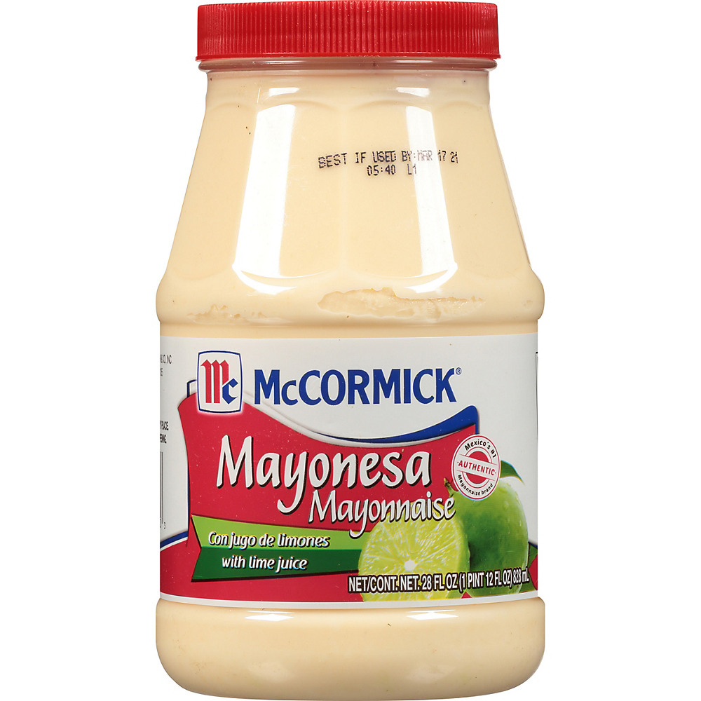 Calories in McCormick Mayonesa Mayonnaise with Lime Juice, 28 oz