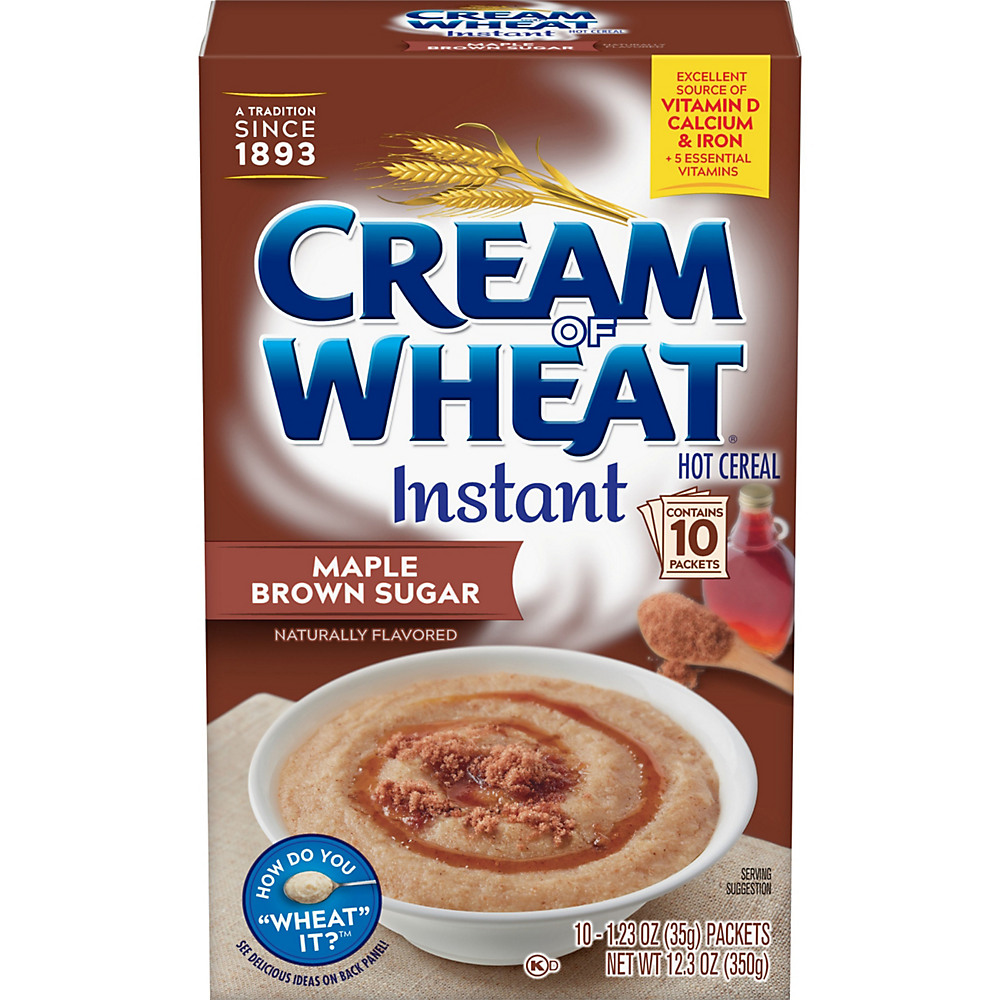Calories in Cream of Wheat Instant Maple Brown Sugar Hot Cereal, 10 ct