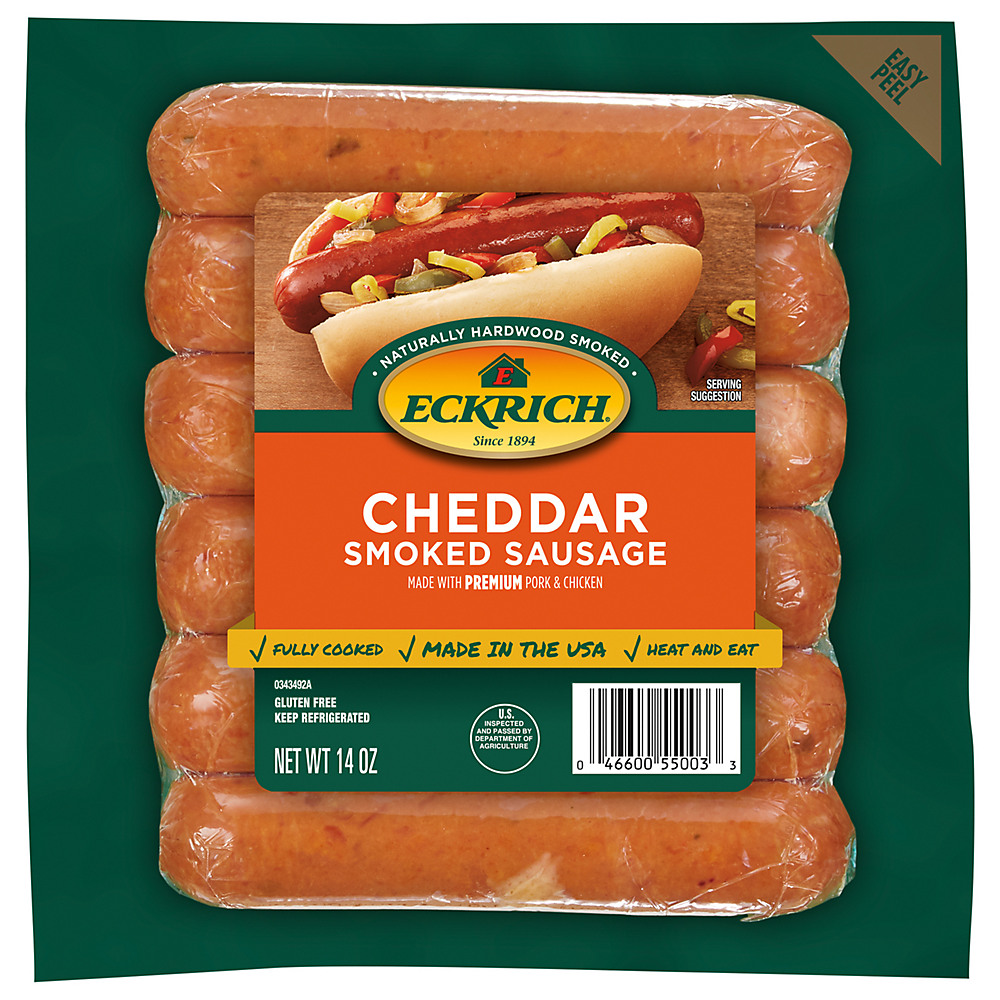 Calories in Eckrich Cheddar Smoked Sausage Links, 6 ct