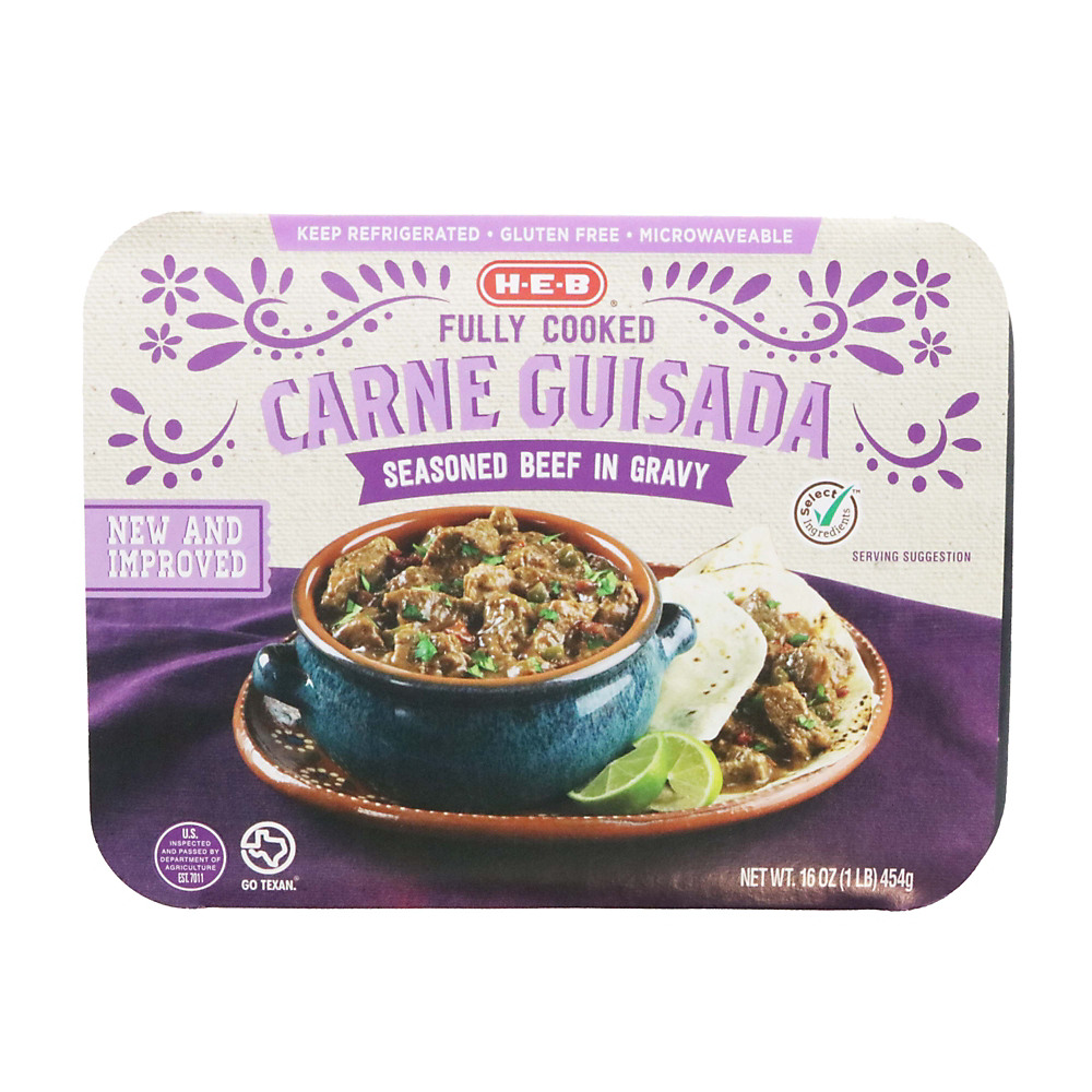 Calories in H-E-B Fully Cooked Carne Guisada, 16 oz