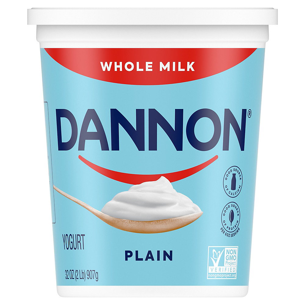 Calories in Dannon Whole Milk Plain Yogurt, 32 oz