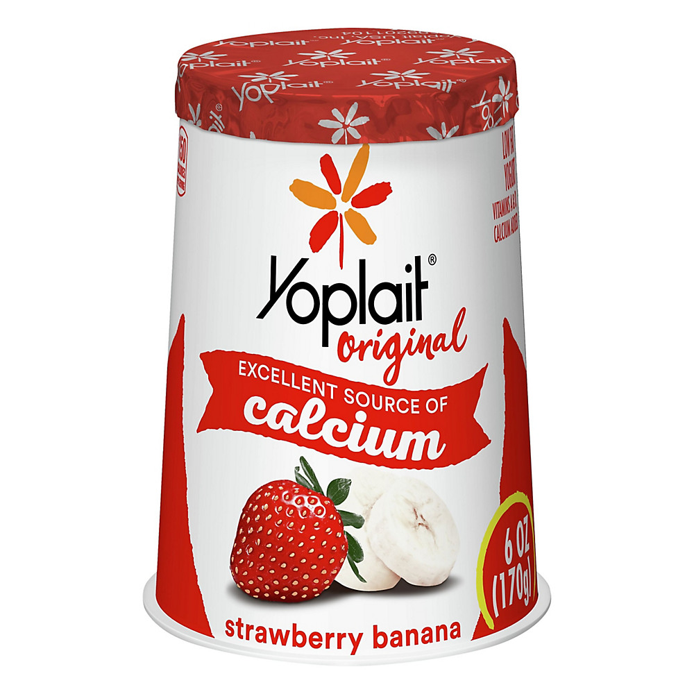 Calories in Yoplait Original Low-Fat Strawberry Banana Yogurt, 6 oz