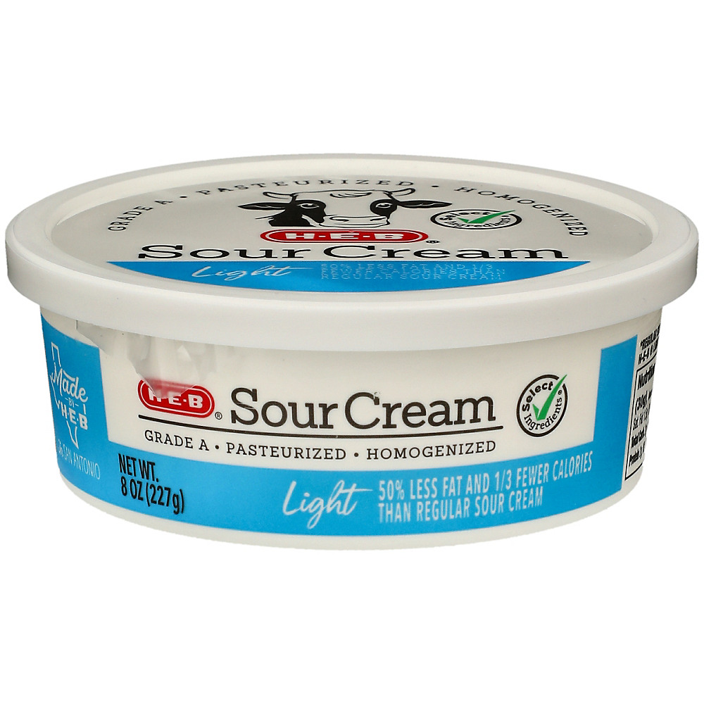Calories in H-E-B Select Ingredients Light Sour Cream, 8 oz