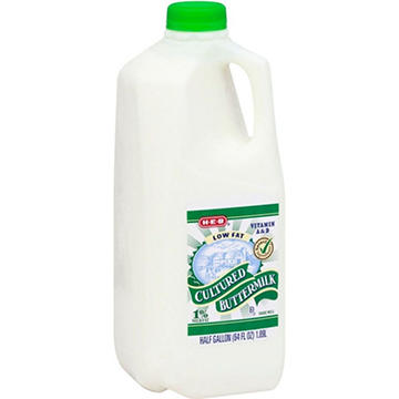 H-E-B 1% Low-Fat Cultured Buttermilk, 1/2 gal