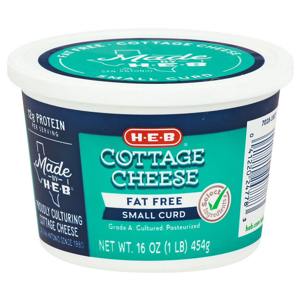 Calories in H-E-B Select Ingredients Fat Free Small Curd Cottage Cheese, 16 oz