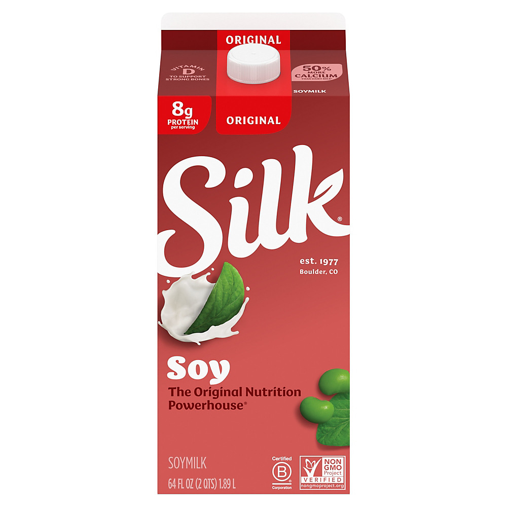 Calories in Silk Original Soy Milk, 64 oz