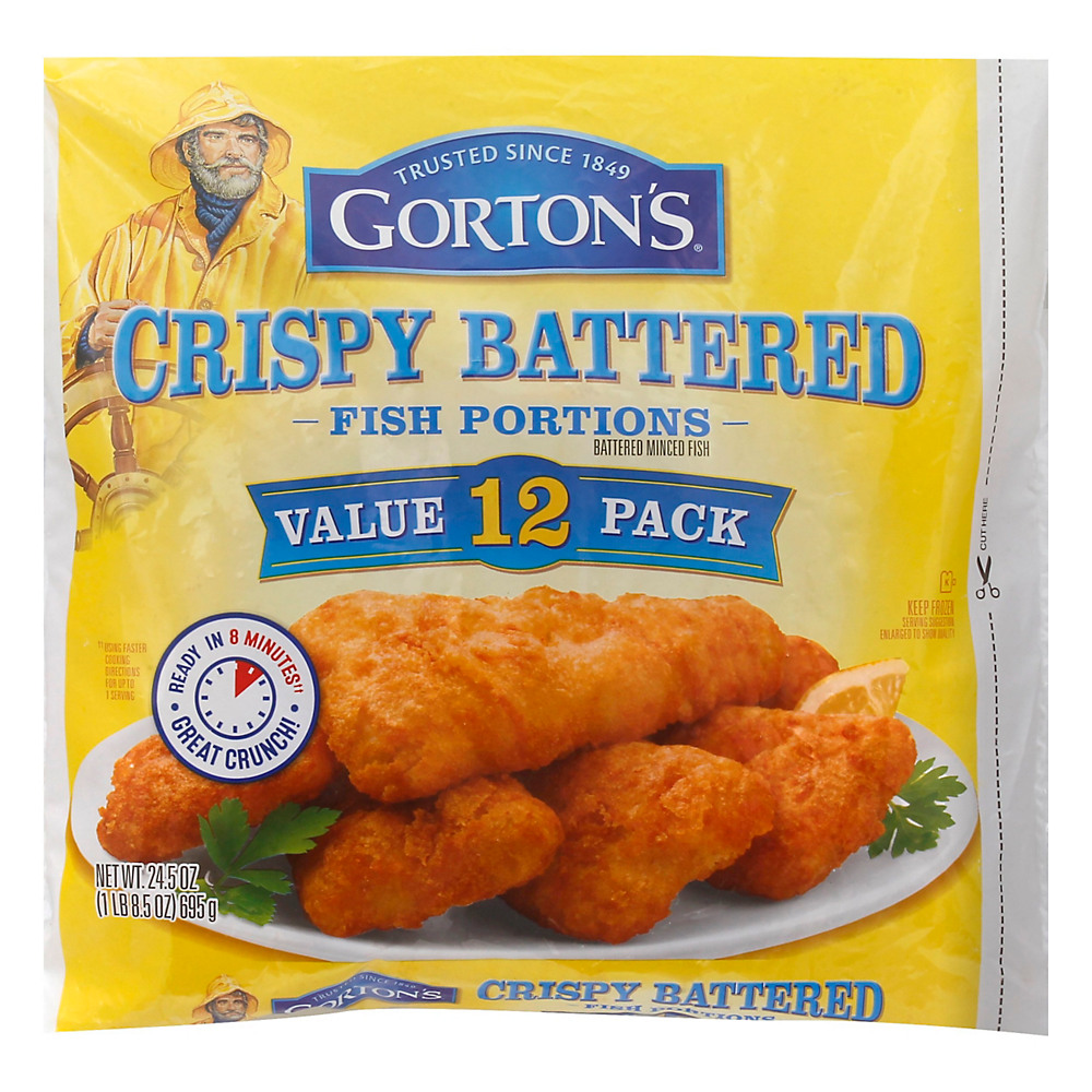 Calories in Gorton's Crispy Battered Fish Portions Value Pack, 12 ct