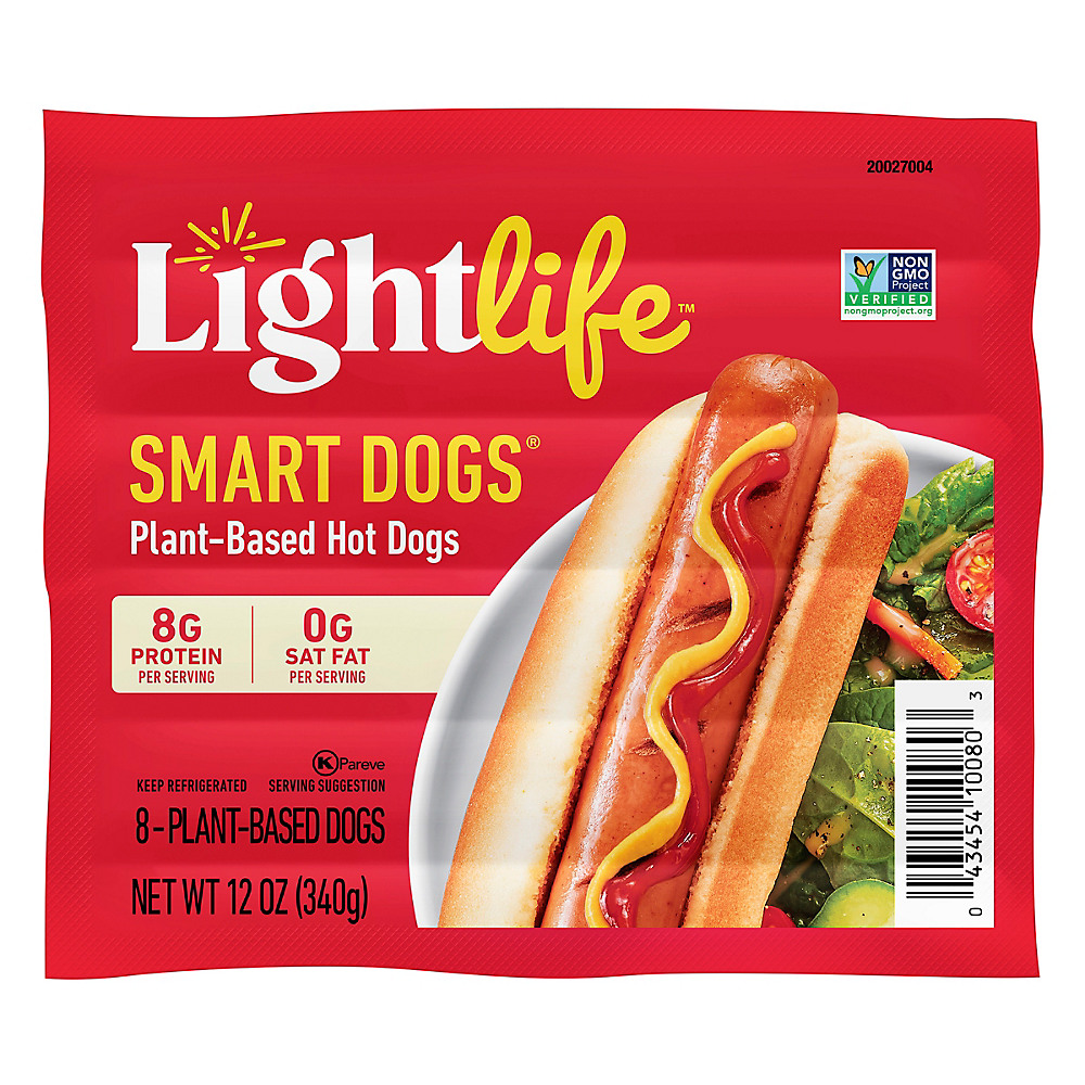 Calories in Lightlife Smart Dogs Plant-Based Hot Dogs, 12 oz