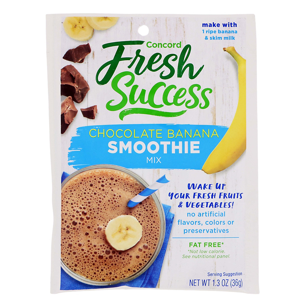 Calories in Concord Foods Chocolate Banana Smoothie Mix, 1.30 oz