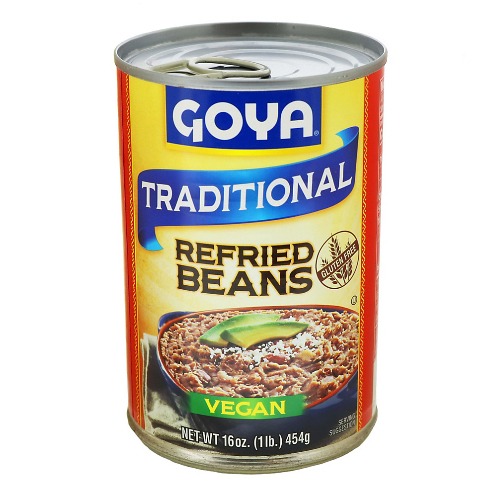 Calories in Goya Traditional Vegan Refried Pinto Beans, 16 oz