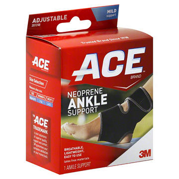 Ace Mild Adjustable Neoprene Ankle Support, EACH