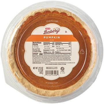 H-E-B Bakery Pumpkin Pie, 8"