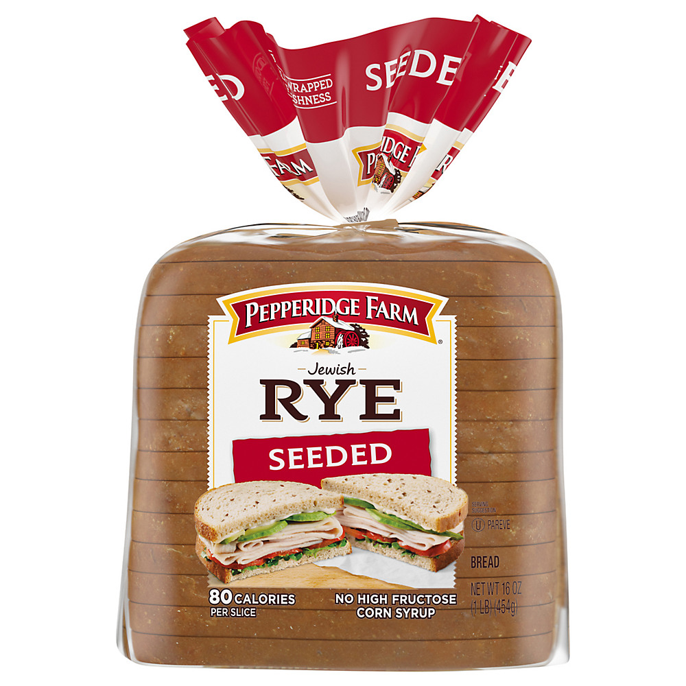 Calories in Pepperidge Farm Seeded Jewish Rye Bread, 16 oz