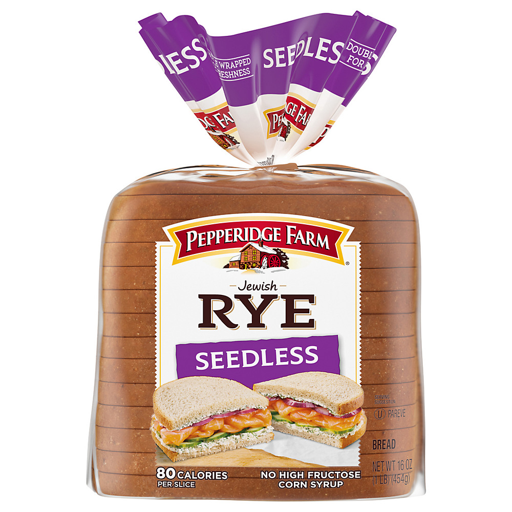 Calories in Pepperidge Farm Seedless Jewish Rye Bread, 16 oz