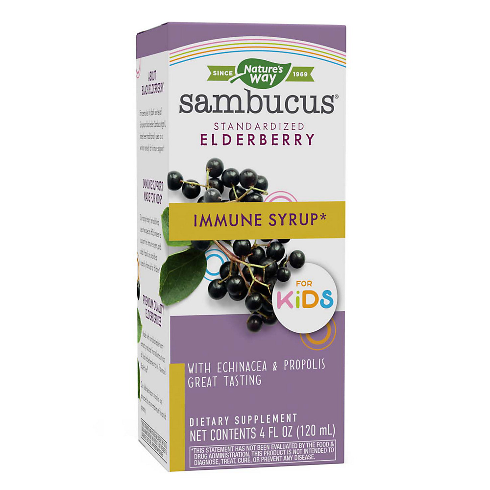 Calories in Nature's Way Sambucus Immune Syrup for Kids, 4 oz