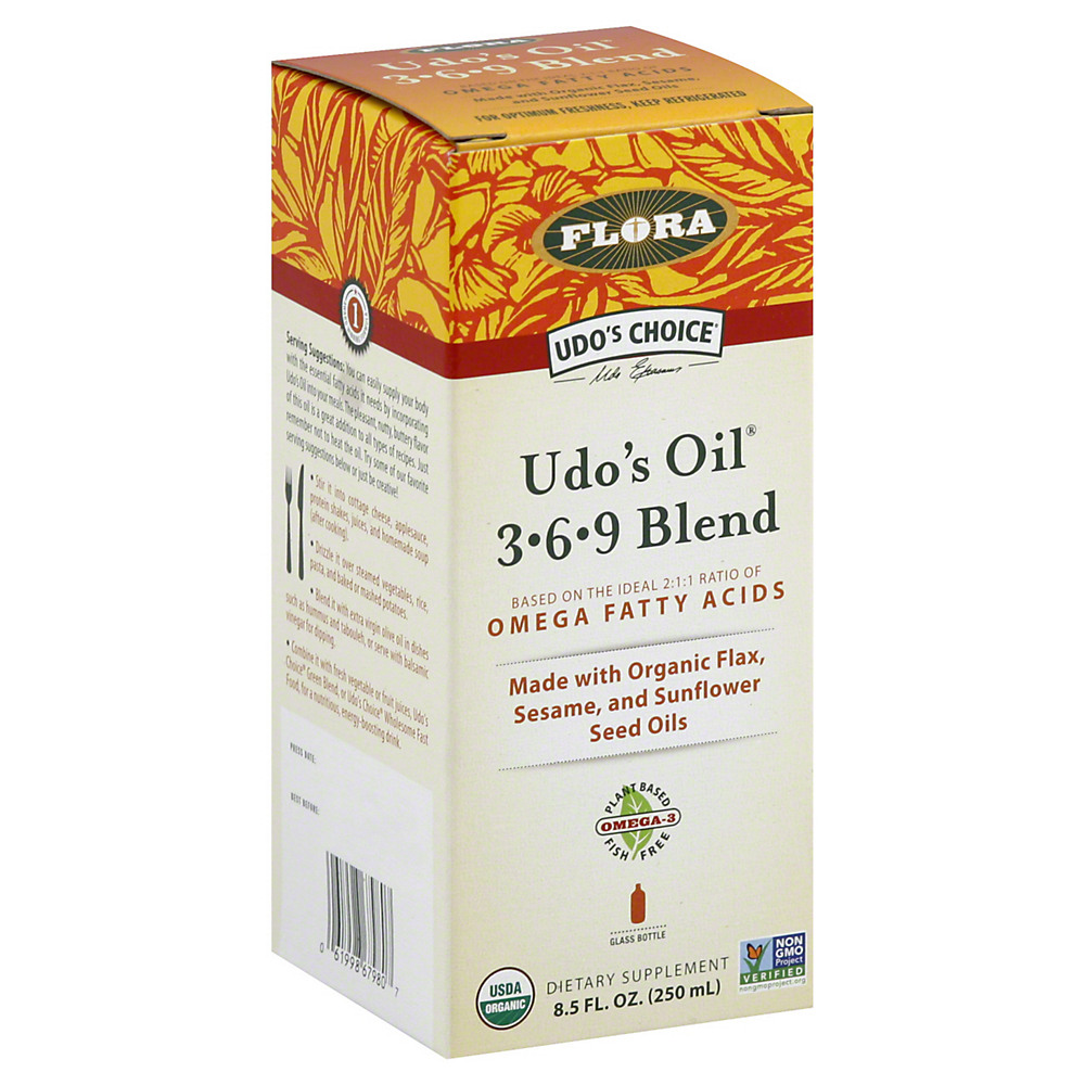 Calories in Flora Udo's Choice Oil 3-6-9 Blend, 8.5 oz