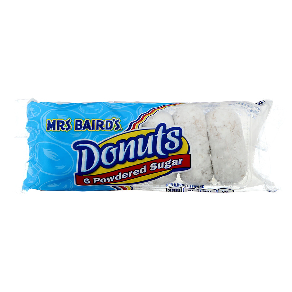 Calories in Mrs Baird's Powdered Sugar Donuts, 3 oz