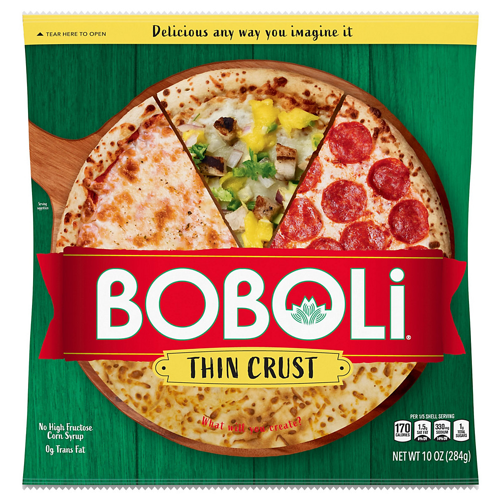 Calories in Boboli Thin Pizza Crust, 10 oz