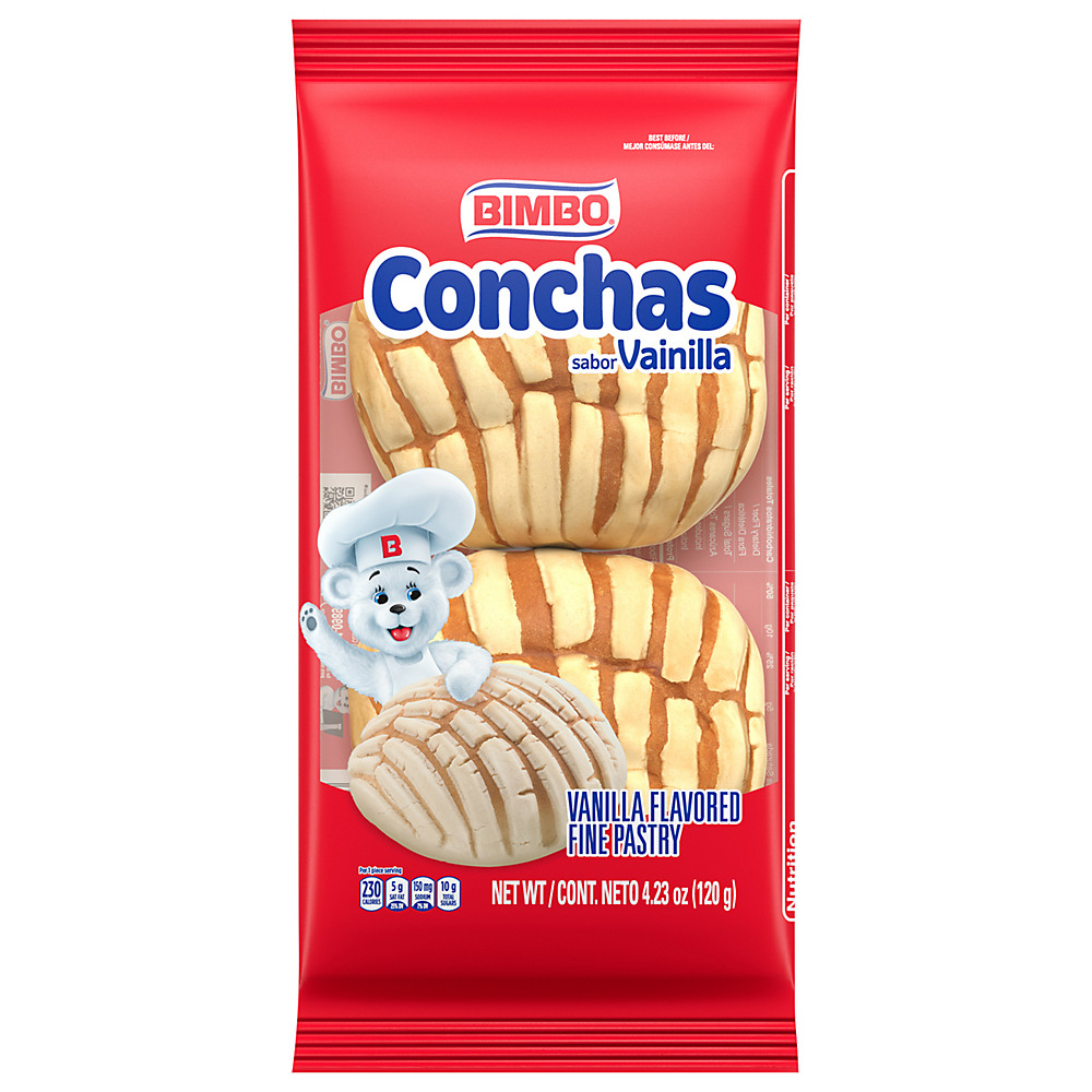 Calories in Bimbo Vanilla Conchas Fine Pastry, 4.23 oz