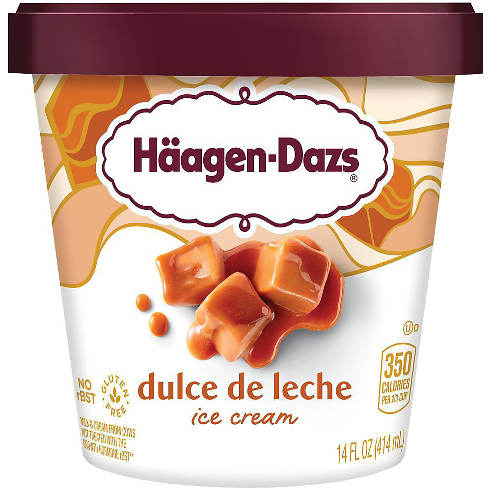 Calories in Haagen-Dazs Dulce de Leche Ice Cream, 14 oz