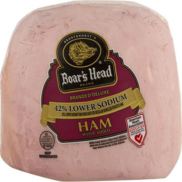 Boar's Head Branded Deluxe Lower Sodium Ham, Custom Sliced, lb