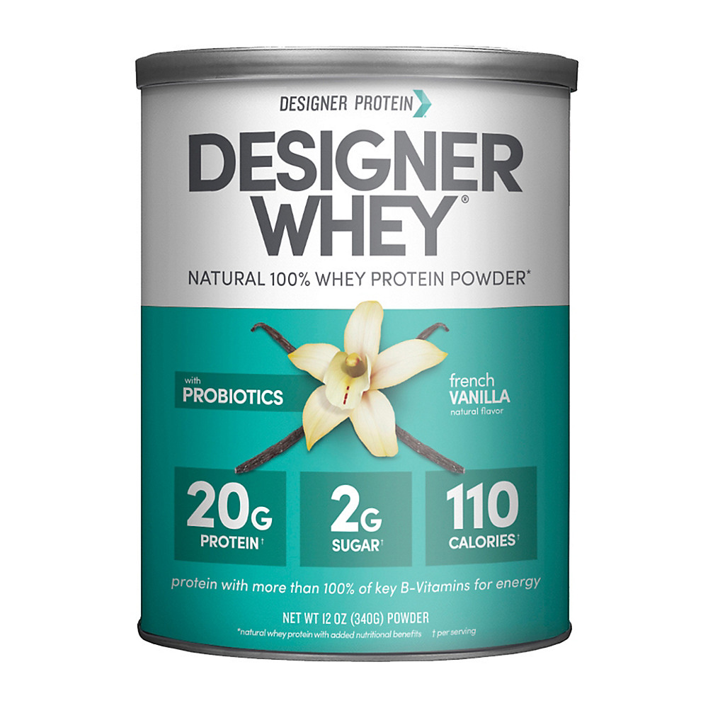Calories in Designer Protein Designer Whey Protein Powder French Vanilla, 12 oz