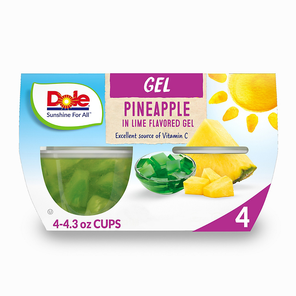 Calories in Dole Pineapple In Lime Gel, 4 ct