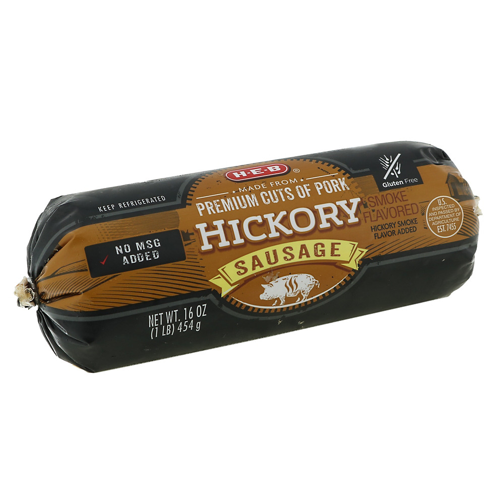 Calories in H-E-B Premium Fresh Hickory Smoke Flavored Pork Sausage, 16 oz