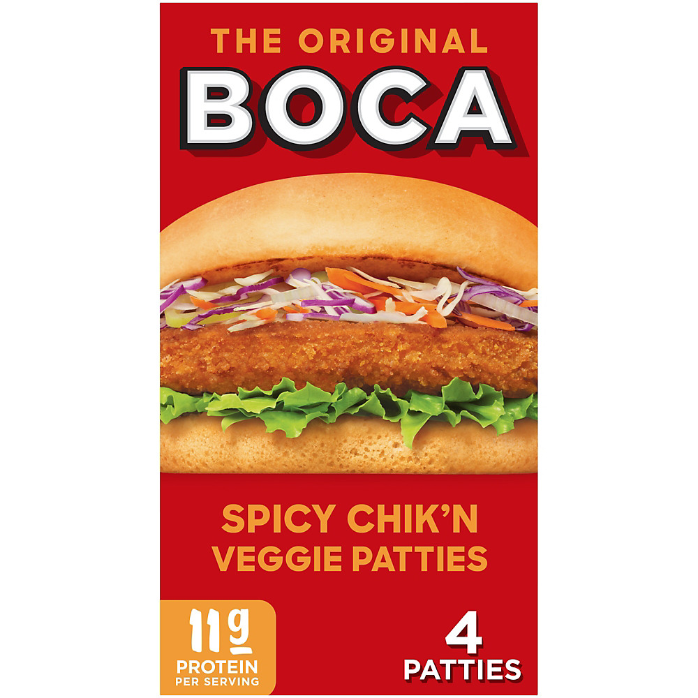 Calories in Boca Spicy Chik'n Meatless Patties, 4 ct