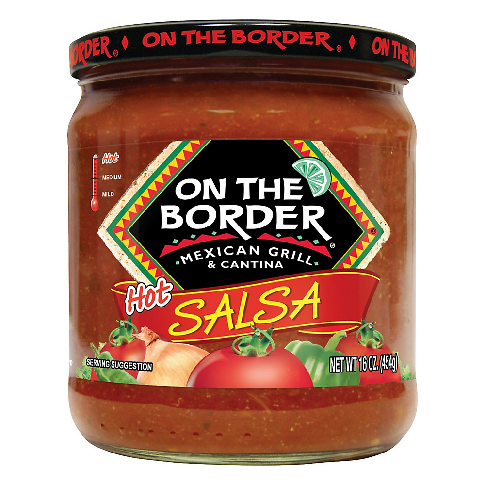 Calories in On The Border Hot Salsa, 16 oz