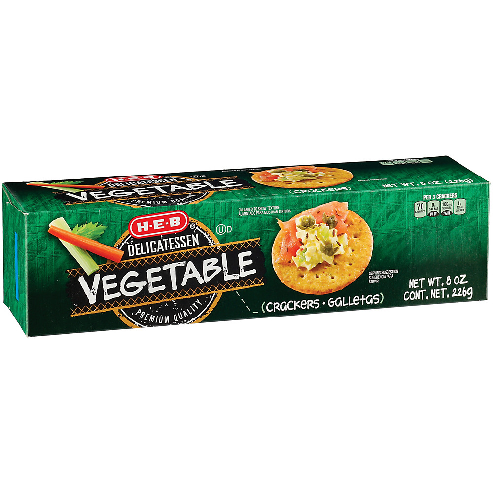 Calories in H-E-B Vegetable Entertainer Crackers, 8 oz