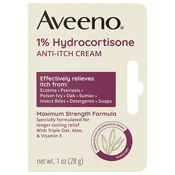 Aveeno 1% Hydrocortisone Anti-Itch Cream, 1 oz