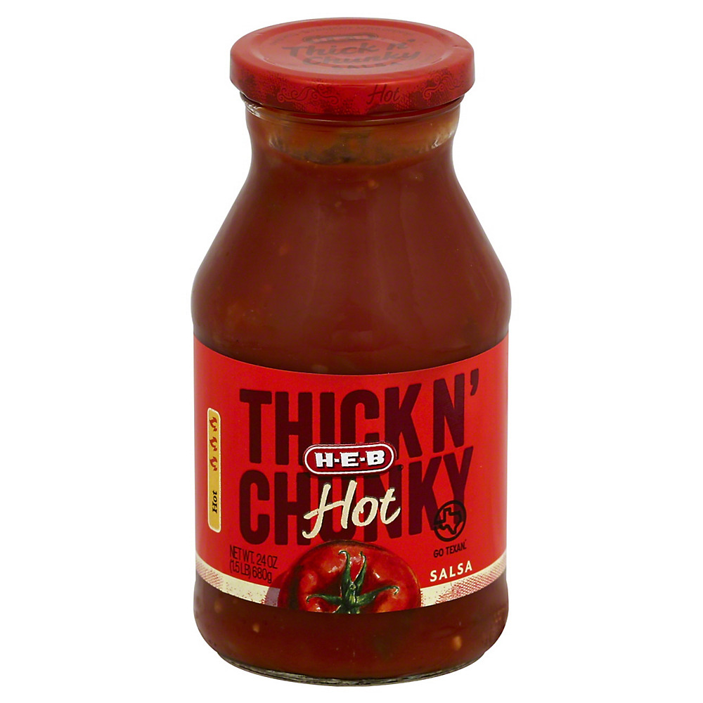 Calories in H-E-B Thick N' Chunky Hot Salsa, 24 oz
