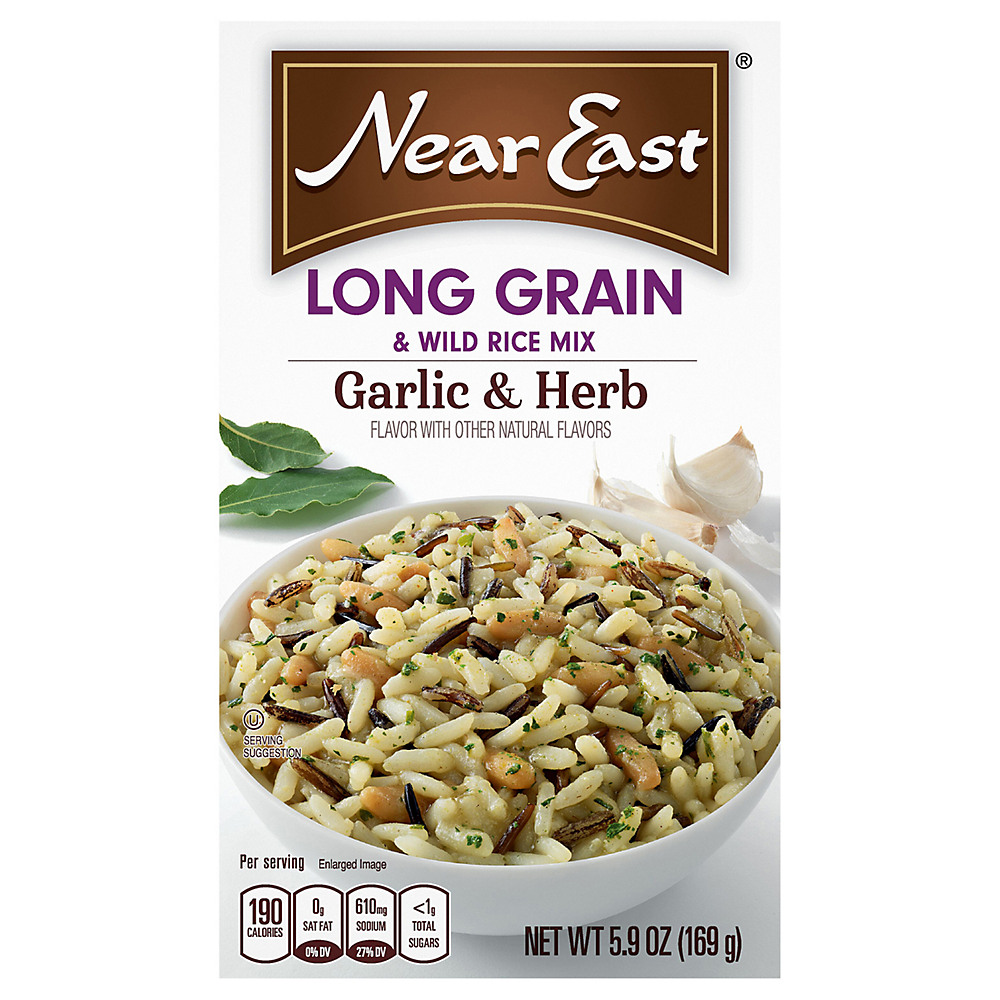 Calories in Near East Garlic & Herb Long Grain & Wild Rice Mix, 5.9 oz