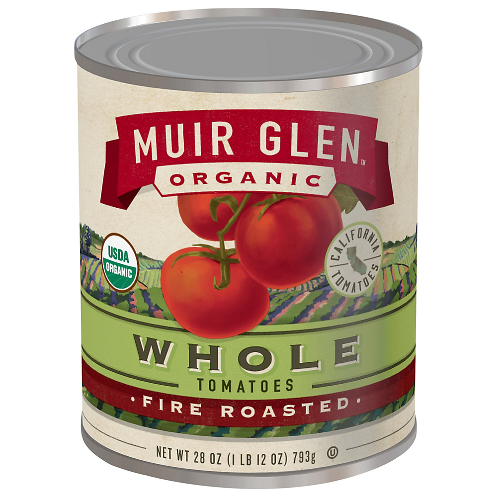 Calories in Muir Glen Organic Fire Roasted Whole Tomatoes, 28 oz