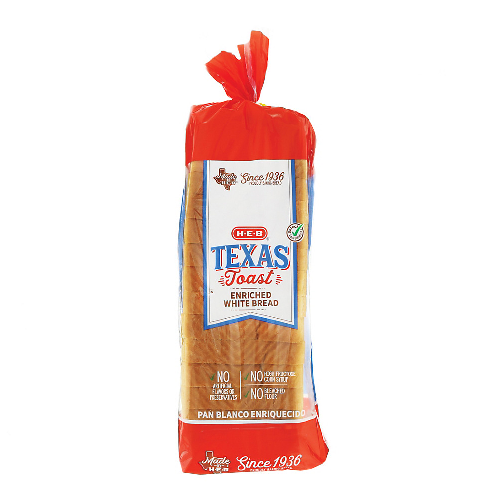 Calories in H-E-B Texas Toast White Bread, 20 oz