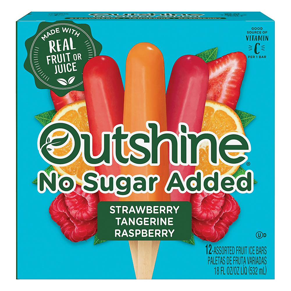Calories in Outshine No Sugar Added Assorted Fruit Ice Bars, 12 ct