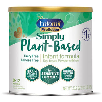 Enfamil ProSobee Simply Plant-Based Infant Formula with Iron, 20.9 oz
