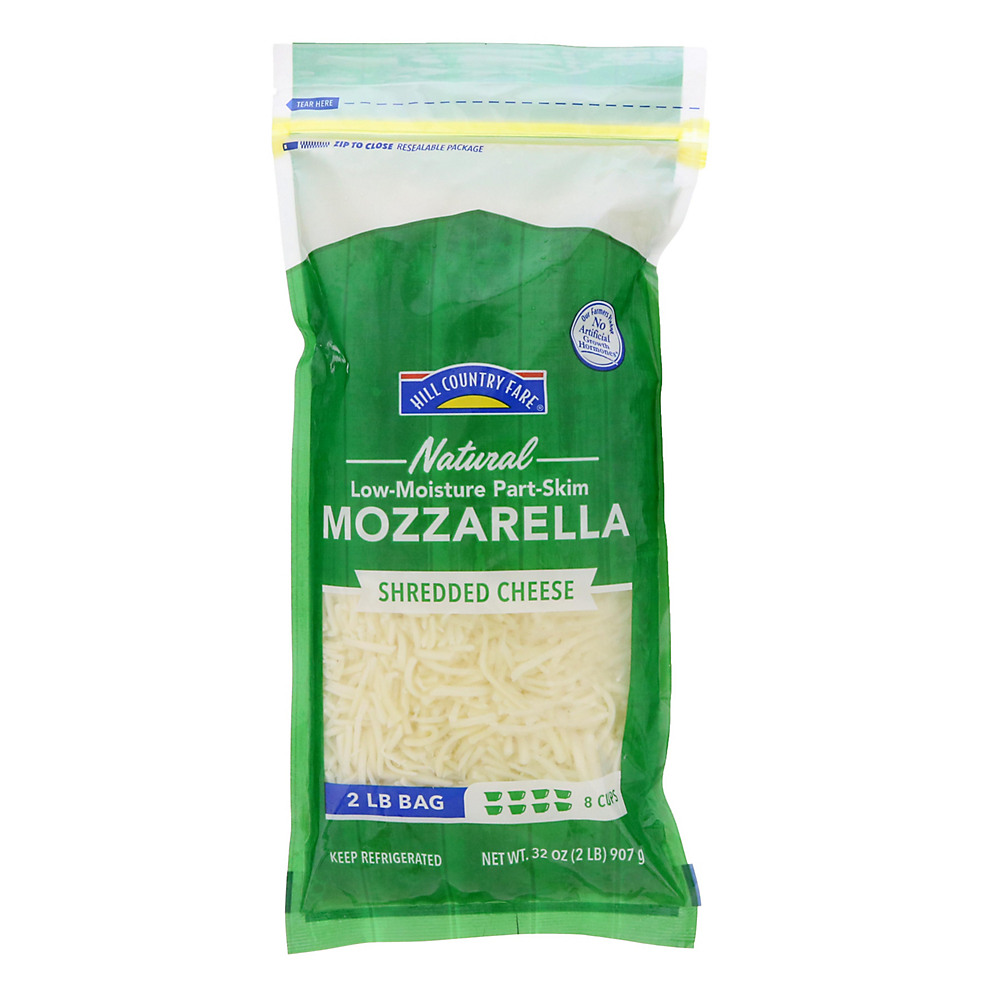 Calories in Hill Country Fare Mozzarella Cheese, Shredded, 32 oz