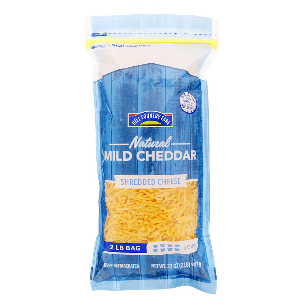 Calories in Hill Country Fare Cheddar Cheese, Shredded, 32 oz