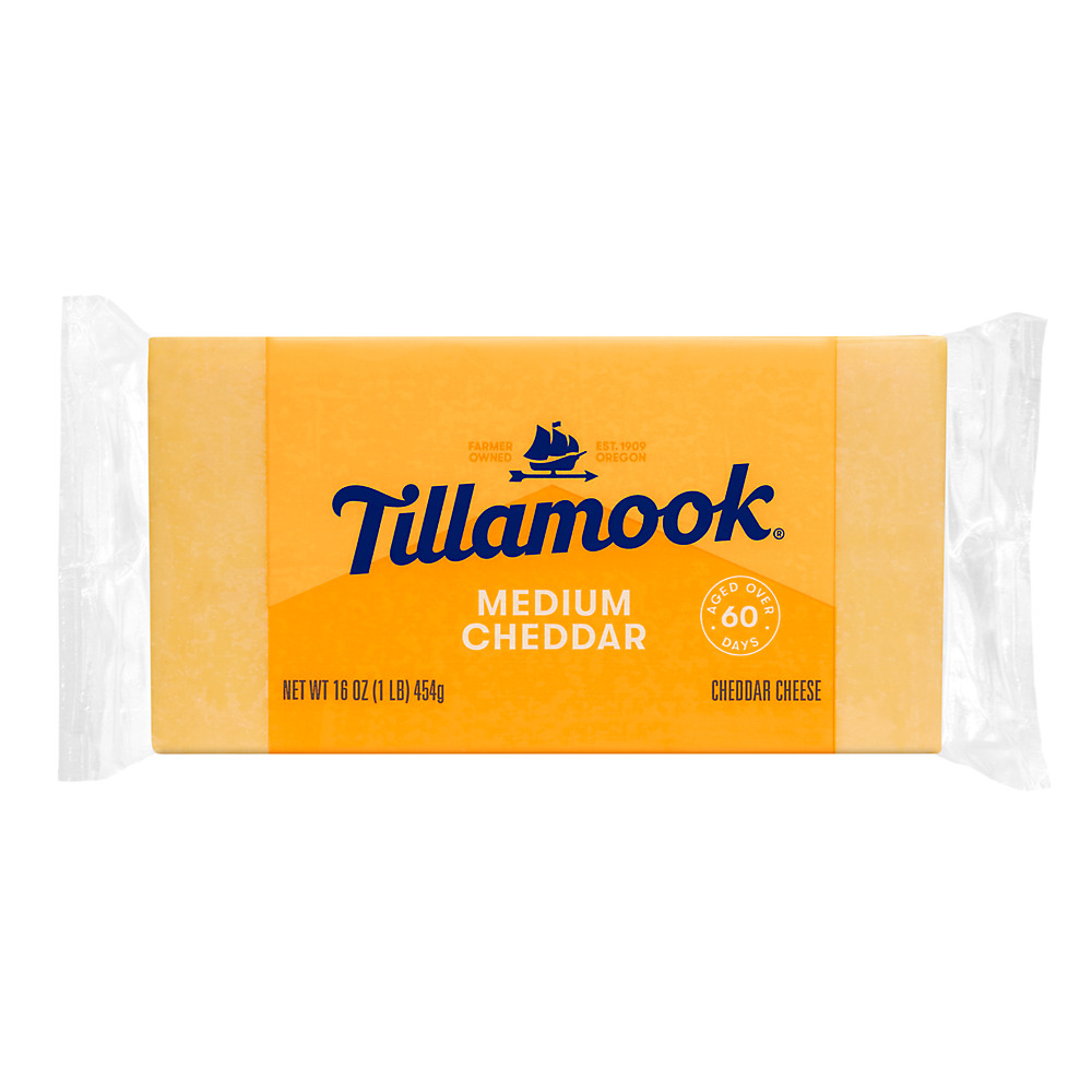 Calories in Tillamook Medium Cheddar Cheese, 16 oz