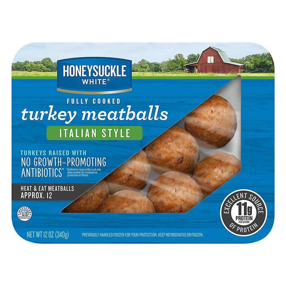 Calories in Honeysuckle White Italian Style Turkey Meatballs, 12 oz