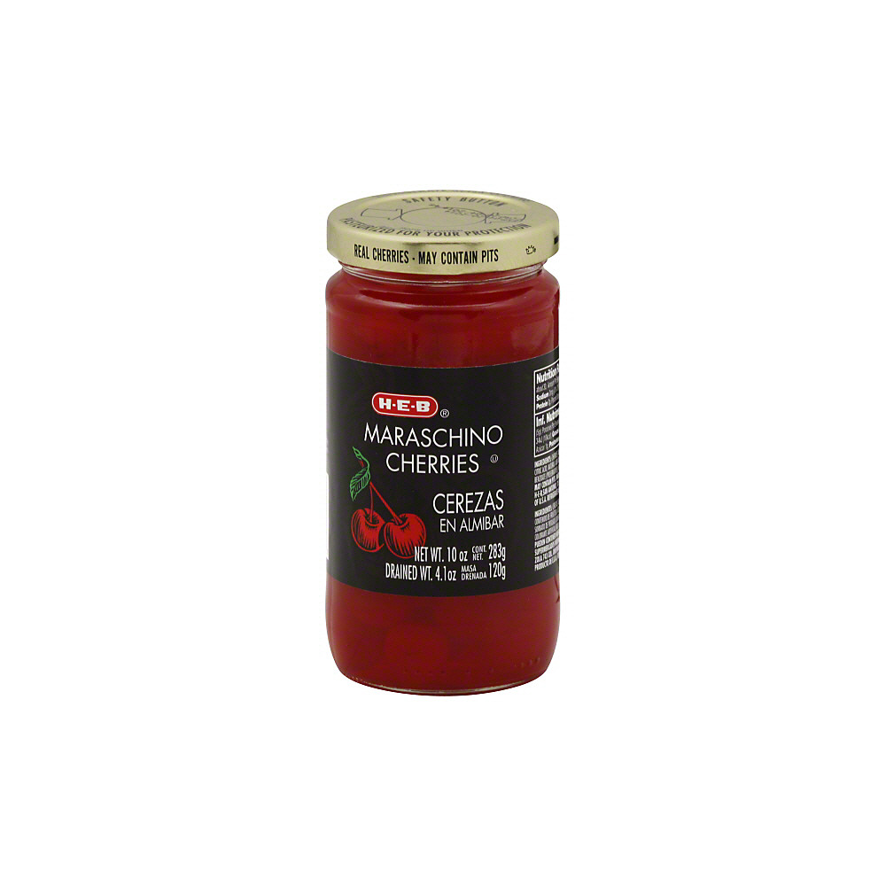 Calories in H-E-B Red Maraschino Cherries, 10 oz