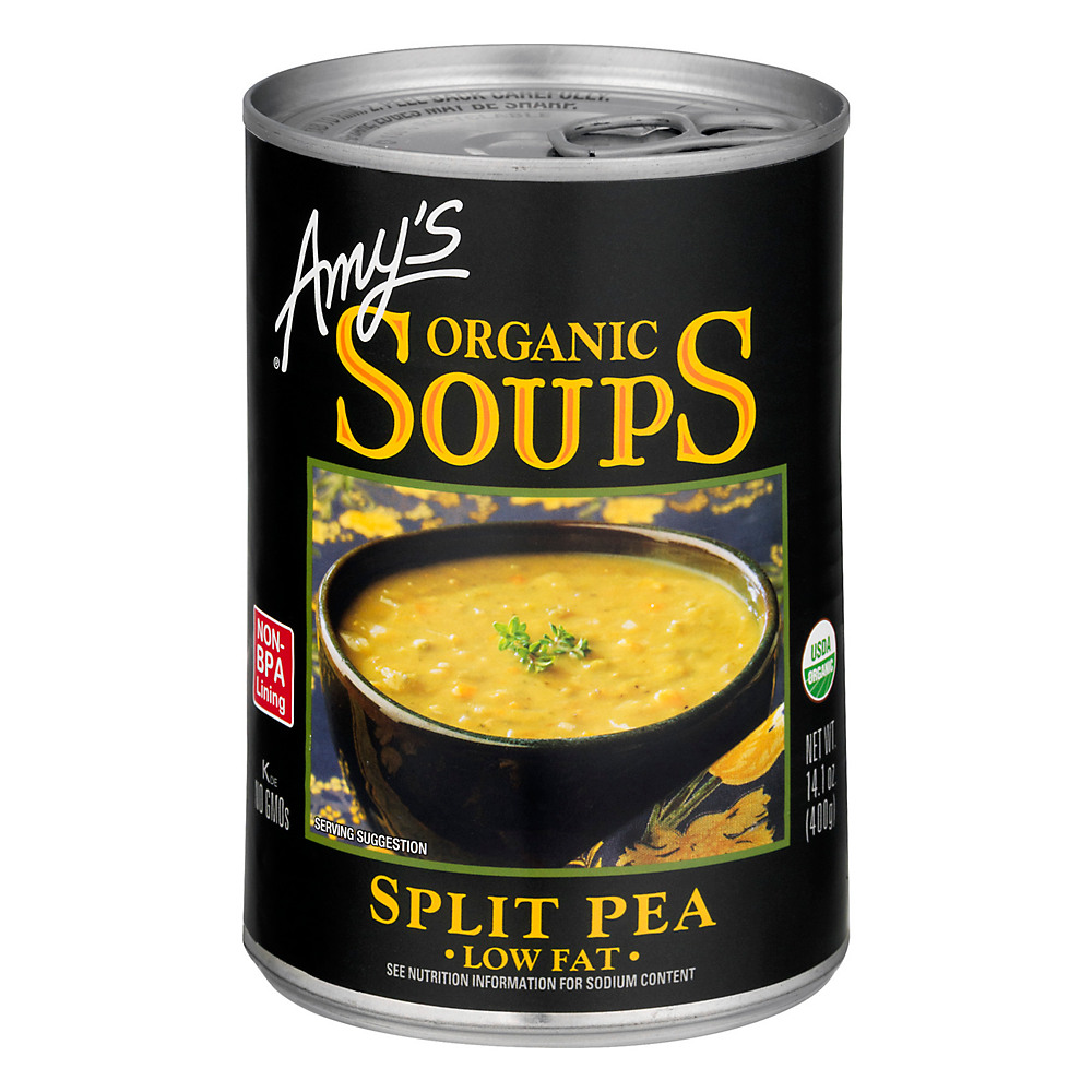 Calories in Amy's Organic Low Fat Split Pea Soup, 14.1 oz
