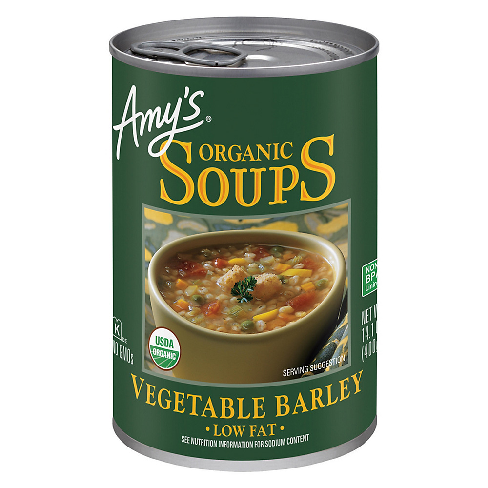 Calories in Amy's Organic Low Fat Vegetable Barley Soup, 14.1 oz