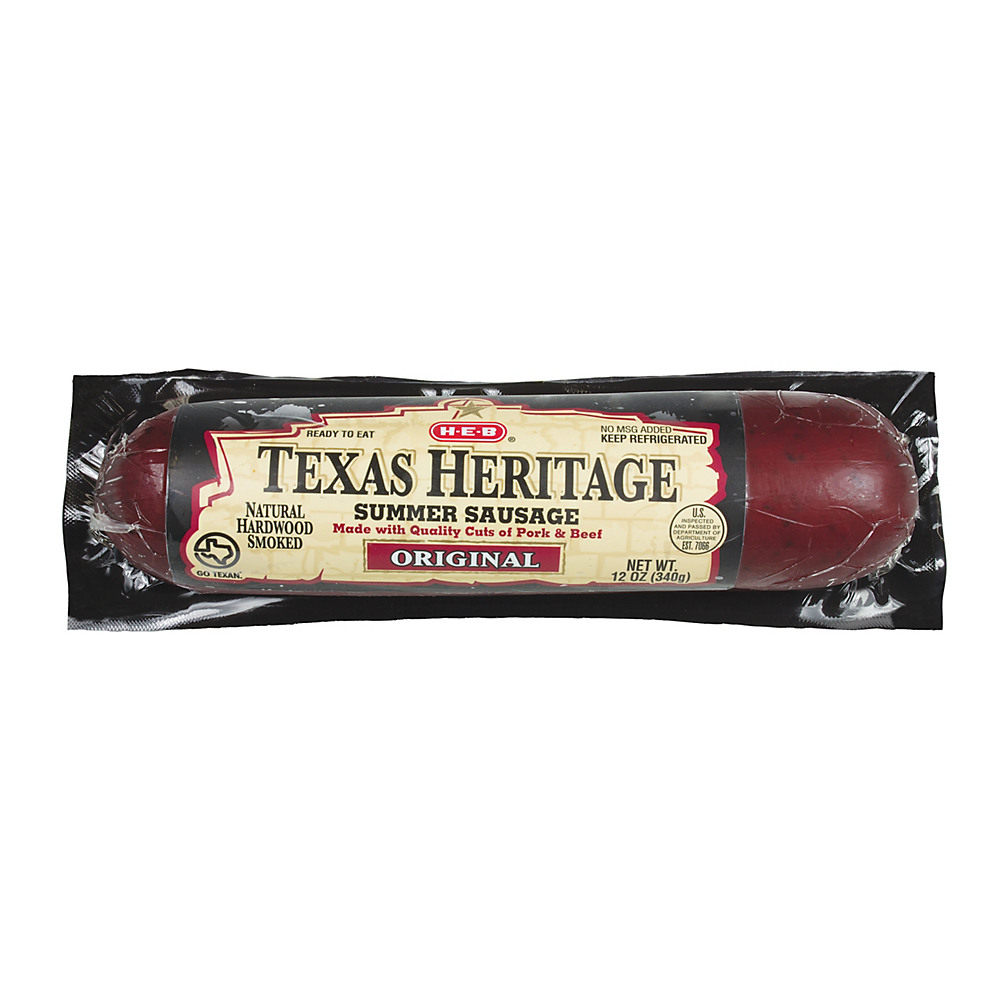 Calories in H-E-B Texas Heritage Original Summer Sausage, 12 oz