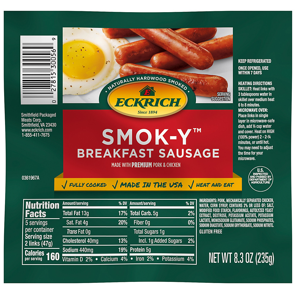 Calories in Eckrich Original Smok-Y Breakfast Sausage, 10 ct