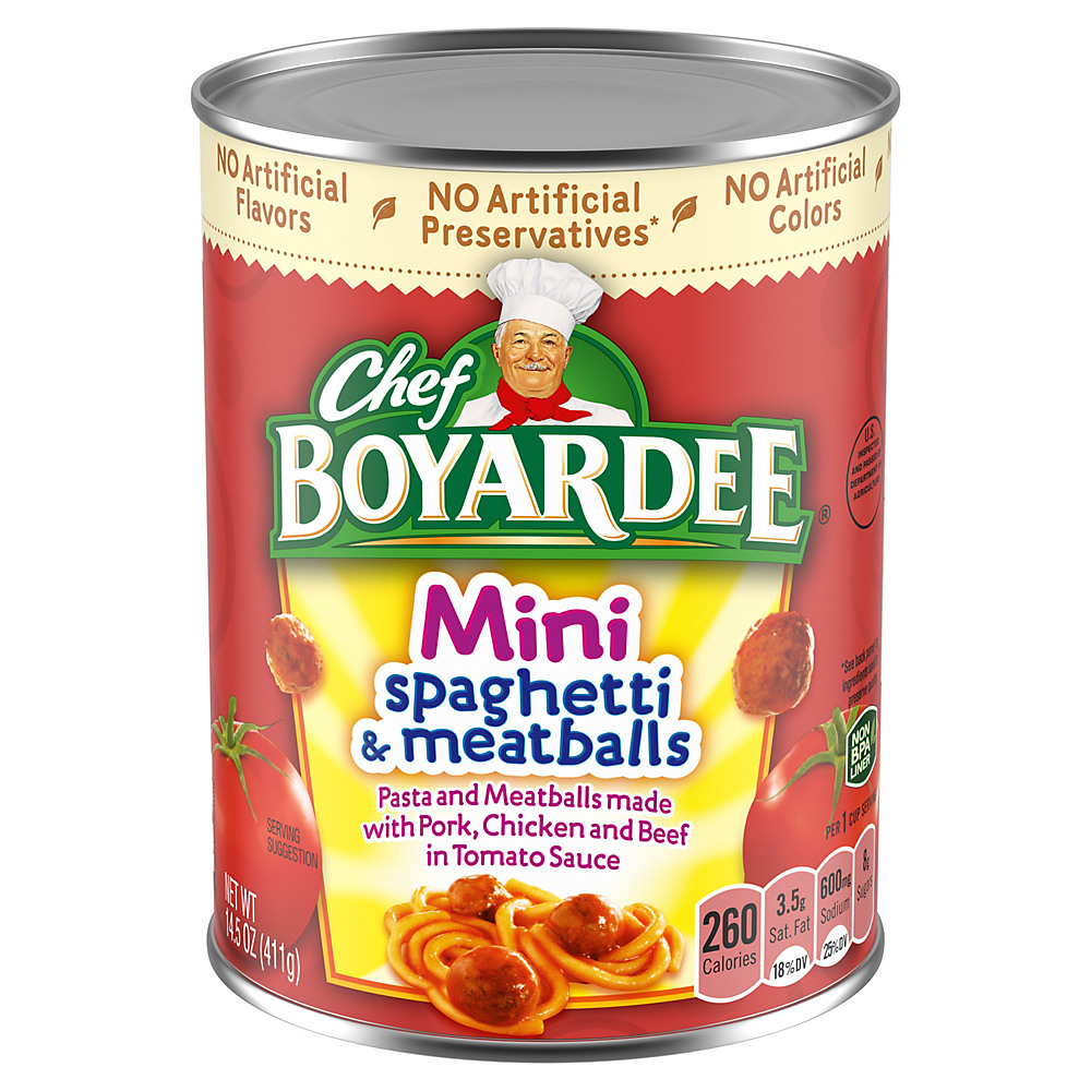 Calories in Chef Boyardee Mini Spaghetti and Meatballs, 14.5 oz