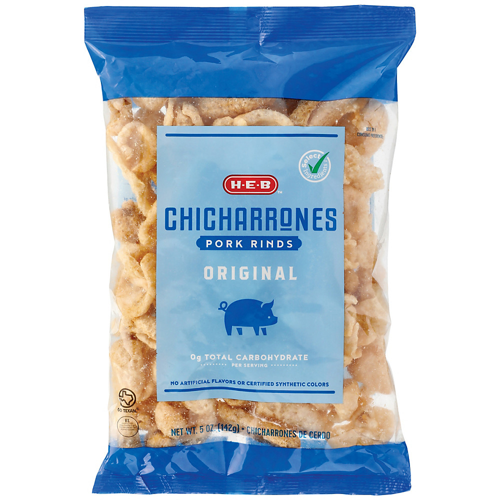 Calories in H-E-B Original Chicharrones Pork Rinds, 5 oz